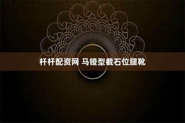 杆杆配资网 马镫型截石位腿靴